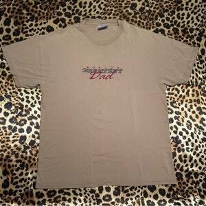Vintage TSI Sportswear Worlds Greats Dad Embroidered Tan T-Shirt